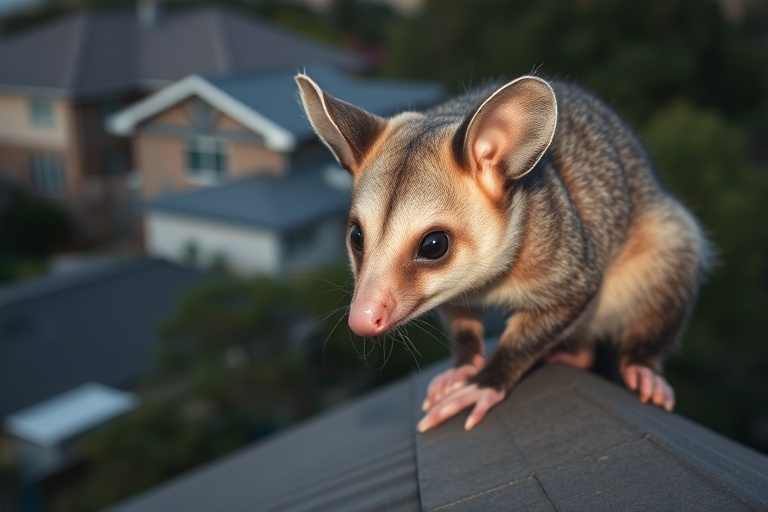 Possum in Port Melbourne residential area